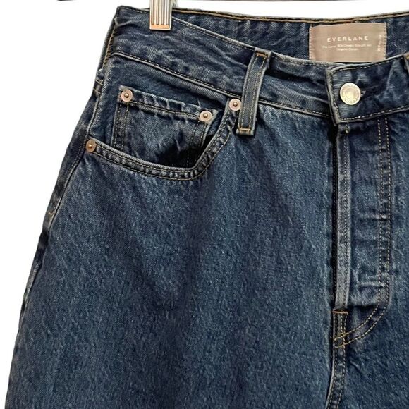 Everlane NWT Women’s Curvy High Rise Button Fly 90’s Cheeky Straight Jeans Sz 30 - Picture 5 of 13